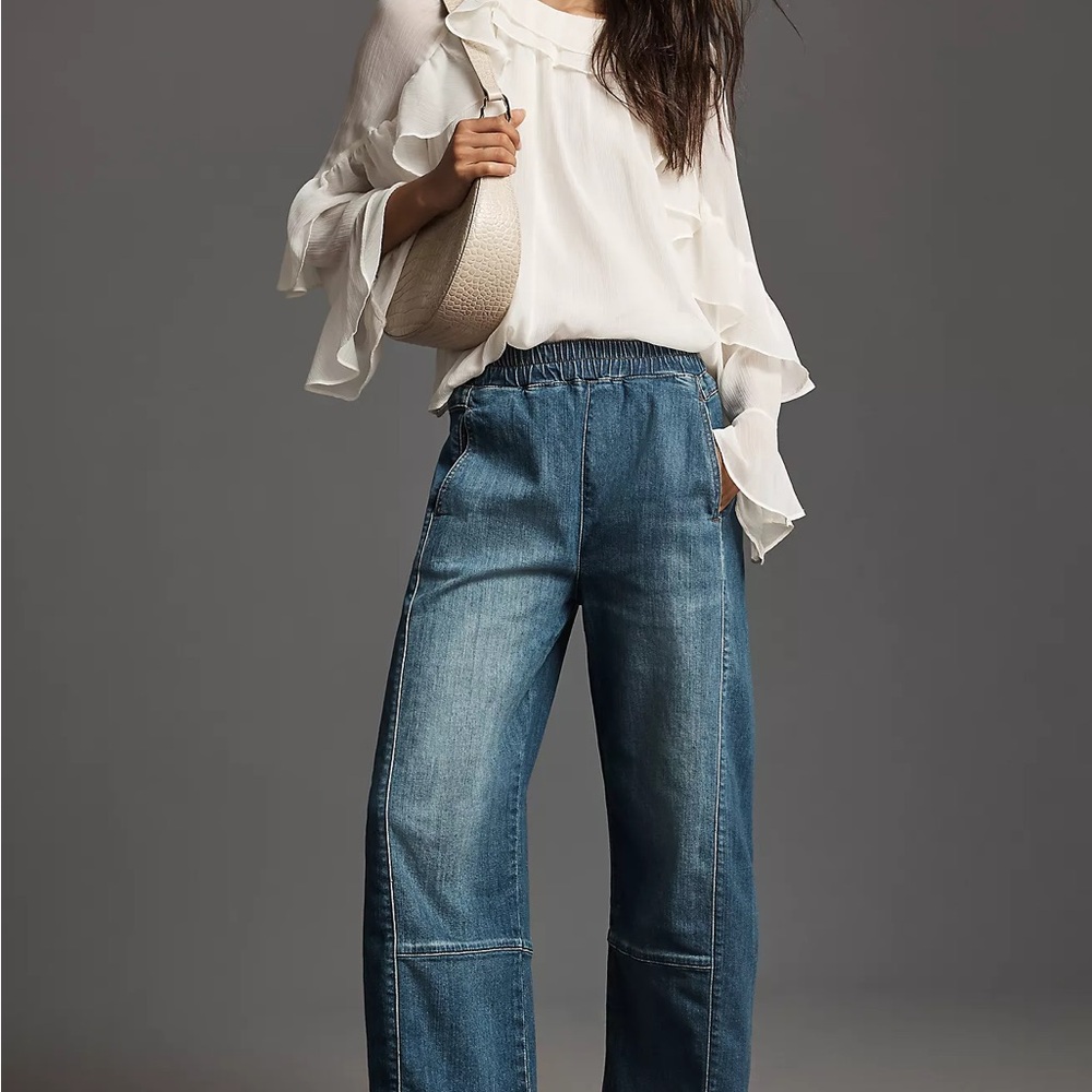 Pilcro Blue Wide Leg Jeans